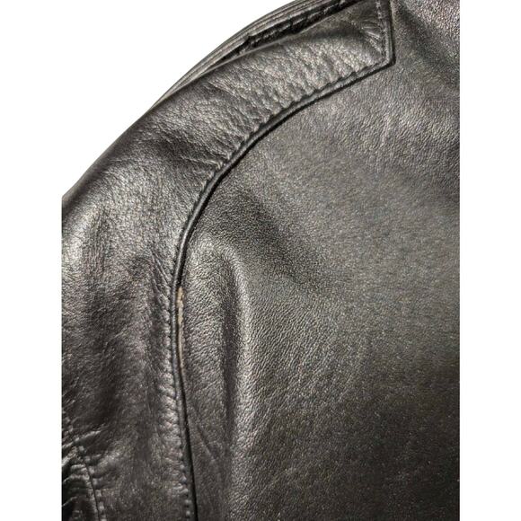 Vintage Members Only Black Leather Jacket – Size 40 (Medium) - Picture 2 of 5